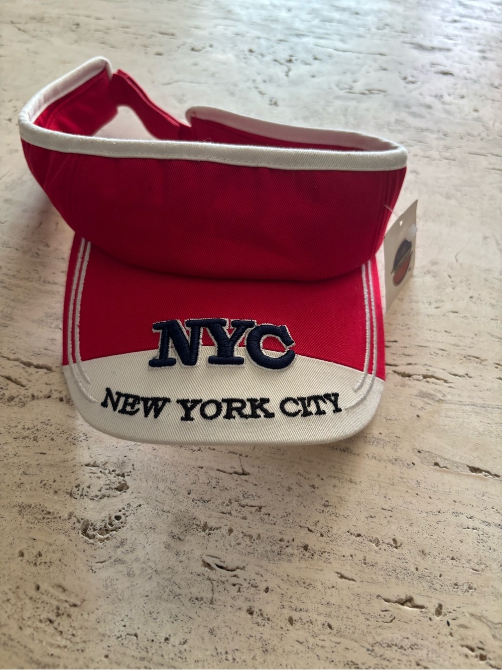 NYC New York City Red and White  Visor